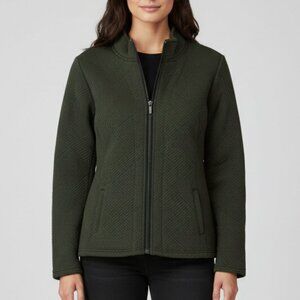 Onque Casuals Olive Green Quilted Zip Up Jacket